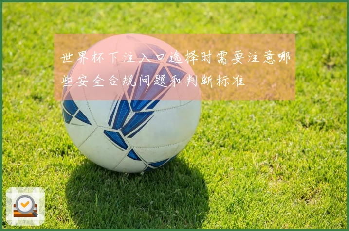 世界杯下注入口选择时需要注意哪些安全合规问题和判断标准